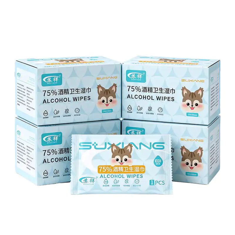 手动消毒湿巾单个包装乙醇湿巾