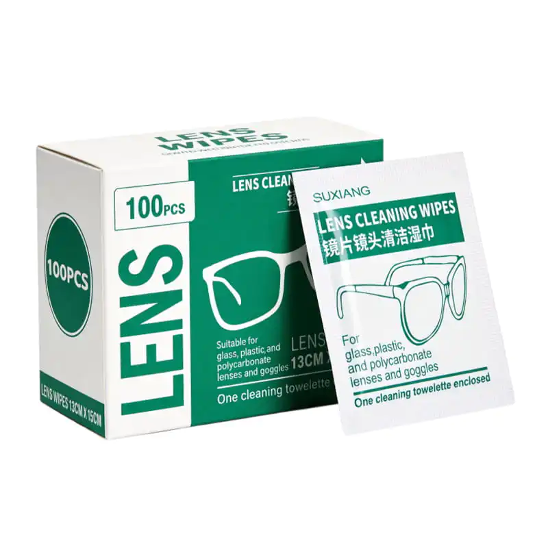 镜头的抗雾湿巾单独包裹清洁湿湿巾100 pcs